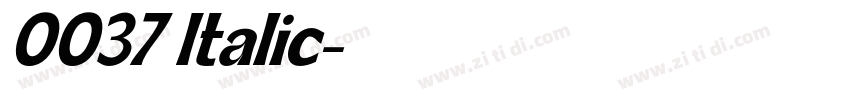 0037 Italic字体转换